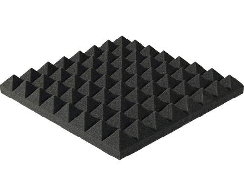 Mousse isolante acoustique Akupur plaque de mousse de forme pyramidale 40x40x5 cm Mousse isolante acoustique Akupur plaque de mousse de forme pyramidale 40x40x5 cm