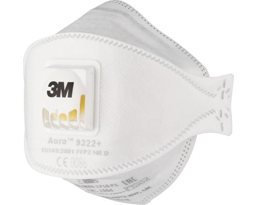 Masque respiratoire 3M™ 9322PRO, 5 pièces, niveau de protection FFP2