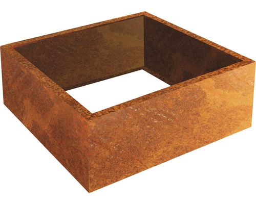 Cadre à plantes Carlotta 80 x 80 x 25 cm acier corten marron