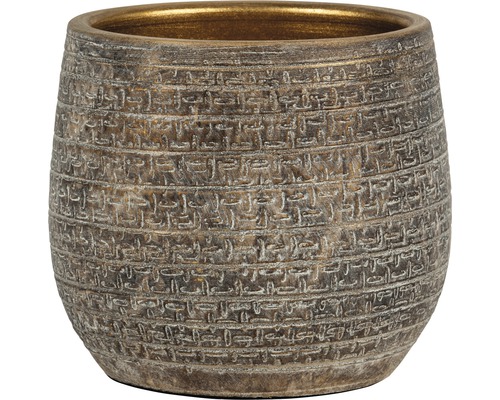 Übertopf innen Passion für Pottery Solano Ø 16 cm H 14 cm Ton altgold