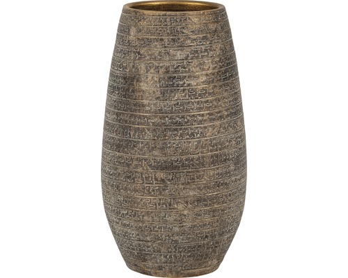 Vase intérieur Passion for Pottery Solano argile Ø 24 cm h 50 cm or vieilli