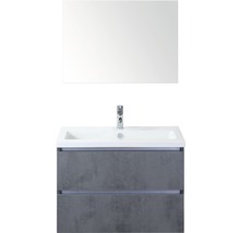 Waschtischkombination mit Waschbecken, Unterschrank und Spiegel