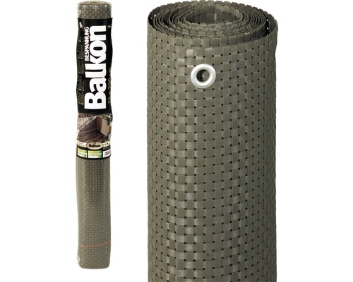 Balkonbespannung videx Rattan 90 x 300 cm titangrau Balkonbespannung aus Kunststoff gerollt