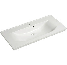 Waschtisch aus Sanitärkeramik mit Hahnloch und Überlauf