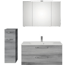 Badezimmerset mit Waschtisch, Spiegelschrank und Hochschrank