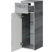 Badhängeschrank mit Schublade, Tür und Glasböden