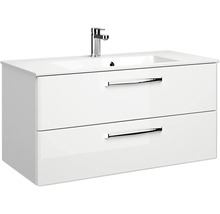 Waschtischunterschrank mit zwei Schubladen und Aufsatzwaschbecken