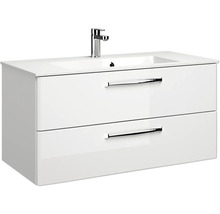 Waschtischunterschrank mit zwei Schubladen und Aufsatzwaschbecken