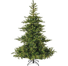 Arbre de Noël artificiel avec éclairage sur un support métallique