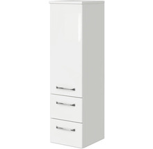 Weißer Badhochschrank mit einem Fach und zwei Schubladen