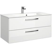 Waschtischunterschrank mit zwei Schubladen und Aufsatzwaschbecken