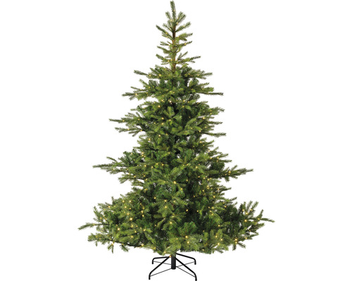 Sapin de Noël artificiel sapin de Noël Everlands Grandis éclairé h 150 cm vert avec LED Sapin de Noël artificiel avec éclairage sur un support