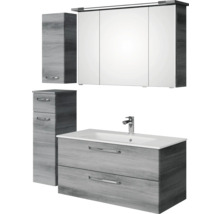 Badezimmer Möbelset mit Waschtisch, Spiegelschrank und Hochschrank