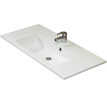 Waschtischplatte mit Waschbecken und Armatur
