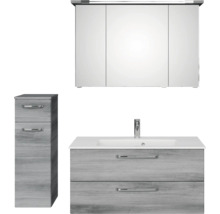 Badezimmer-Set mit Waschtischunterschrank, Spiegelschrank und Seitenschrank