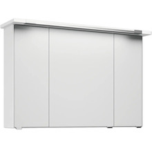 Weißer Spiegelschrank mit drei Türen