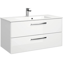 Waschtischunterschrank mit zwei Schubladen und Aufsatzwaschbecken