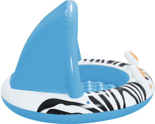Aufblasbares Planschbecken mit Zebra-Muster und Sonnenschutz