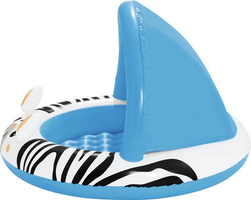 Aufblasbares Planschbecken mit Zebra-Design und Sonnenschutz