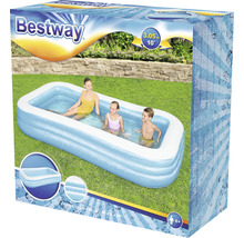 Bestway Aufstellpool im Karton mit Familie im Wasser