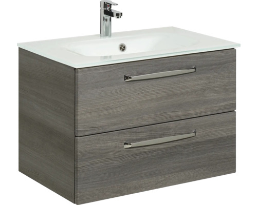 Waschtischunterschrank mit zwei Schubladen, Waschtisch und Armatur