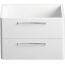 Weißer Badezimmerunterschrank mit zwei Schubladen