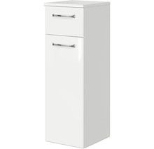 Weißer Badezimmer Hochschrank mit zwei Schubladen und Griffen