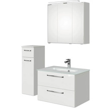 Badezimmerset mit Waschtischunterschrank, Spiegelschrank und Seitenschrank