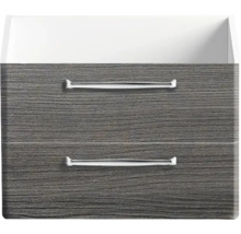 Badezimmerschrank mit zwei Schubladen und Griffen