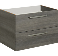 Waschtischunterschrank mit zwei Schubladen und Metallgriffen