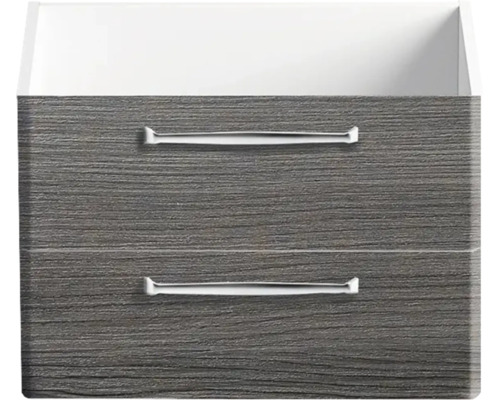 Meuble sous-lavabo avec deux tiroirs et poignées