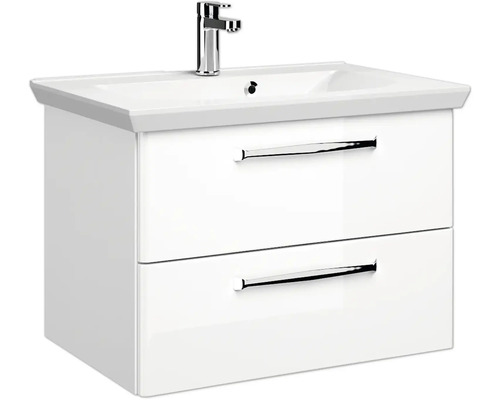 Waschtischunterschrank mit zwei Schubladen und Waschbecken