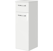 Weißer Badezimmer-Waschbeckenschrank mit Schublade und Tür