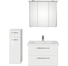 Badezimmerset mit Spiegelschrank, Waschtischunterschrank und Hochschrank