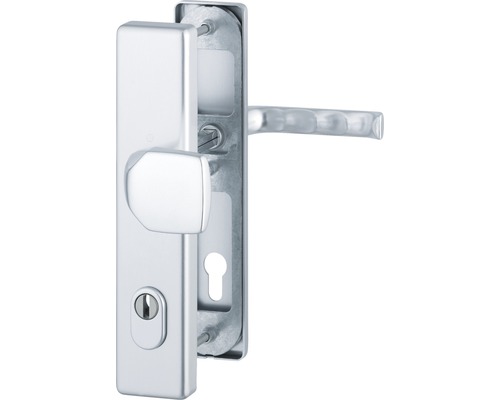 Ferrure de protection de rechange cylindre profilé Hoppe 3673403 London 61G/2222ZA/2210/113, distance entre les trous 92 mm, argent avec protection de cylindre