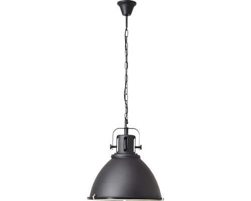 Suspension 1 ampoule hxØ 144x47 cm noir