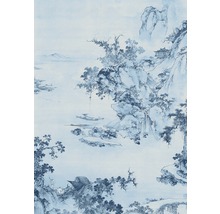 Papier peint avec motif de paysage asiatique