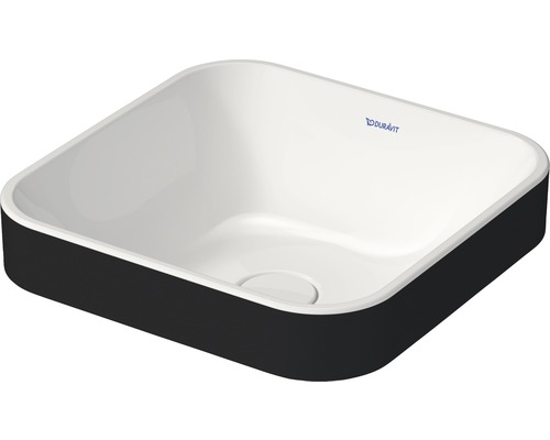 DURAVIT Aufsatzwaschbecken 40 x 40 cm Happy D.2 Plus Anthrazit/weiß 2359406100 Duravit Aufsatzwaschtisch aus Sanitärkeramik