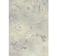 Motifs de fleurs et de feuilles sur du papier peint
