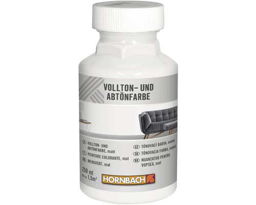 Peinture plein ton et colorant HORNBACH blanc 250 ml Peinture colorante et à teinter dans une bouteille de 250 millilitres