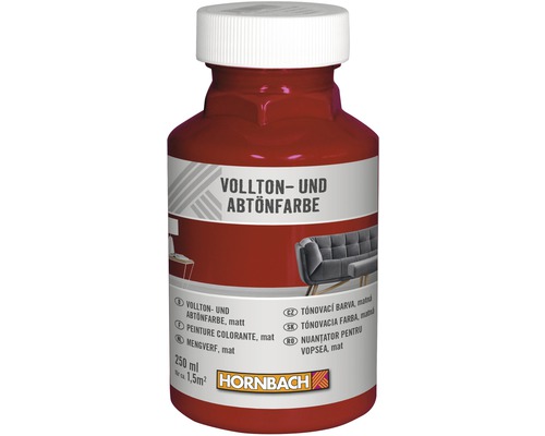 Peinture ton plein et colorant HORNBACH rouge coquelicot 250 ml