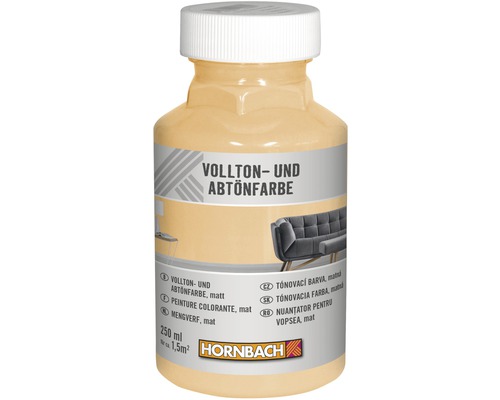 Peinture plein ton et colorant HORNBACH savane 250 ml Peinture colorante en bouteille de 250 ml
