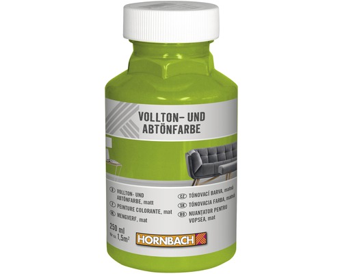 Peinture plein ton et colorant HORNBACH vert tilleul 250 ml