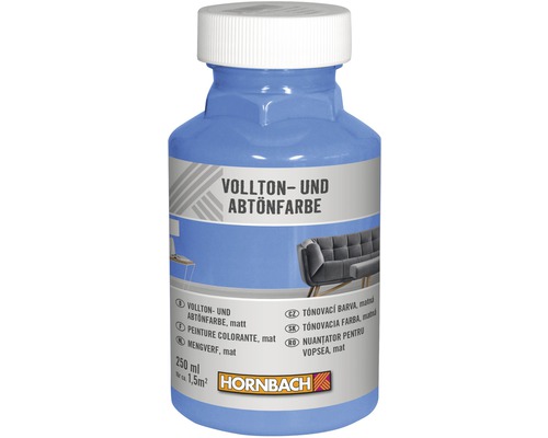 Peinture plein ton et colorant HORNBACH bleu marine 250 ml Peinture colorante en bouteille de 250 ml