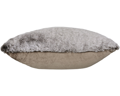 Dekokissen mit Fellimitat und Samtoberfläche