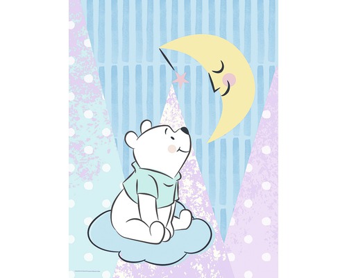 Illustration d''un ours, d''un nuage, de la lune et d''une étoile