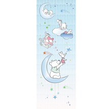 Winnie Puuh Wandbild mit Figuren auf Monden und Wolken