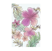 Illustration de feuilles tropicales et de fleurs d''hibiscus