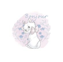 Illustration d''un chat avec un nœud et l''inscription Bonjour.