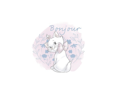 Illustration d''un chat avec un nœud et l''inscription Bonjour